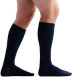 EvoNation Men’s Knee High 30-40 mmHg Graduated Compression Socks – Extra Firm Pressure Compression Garment Navy Large