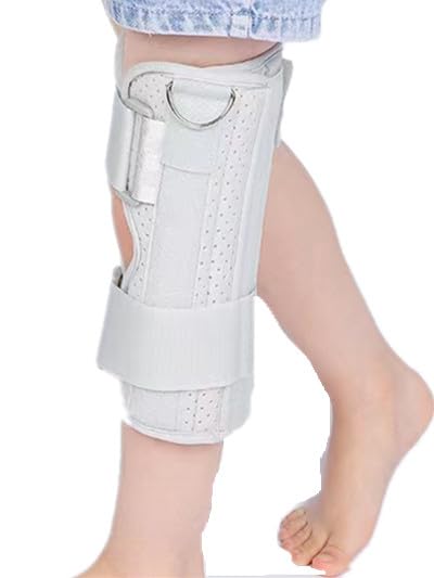 Pediatric Leg Immobilizer Kids Knee Brace Support Child Knee Fixed Splint Leg Fracture Splint Knee & Leg Immobilizer/Knee Brace (Medium)