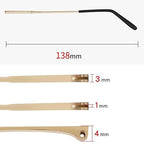 GERRIT glasses arms, Eyewear Leg, Glasses Temple, Metal Eyeglass Temples Arms Glasses Replacement Parts Double Teeth Spacing 1mm Sunglasses Frame Repair, 1 Pair Black