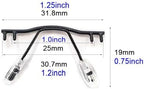 Glasses Nose Pads Arm Frameless Metal Eyeglasses Nose Bridge Glasses Parts Replacement Repair Kits(Black)