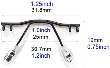 Glasses Nose Pads Arm Frameless Metal Eyeglasses Nose Bridge Glasses Parts Replacement Repair Kits(Black)