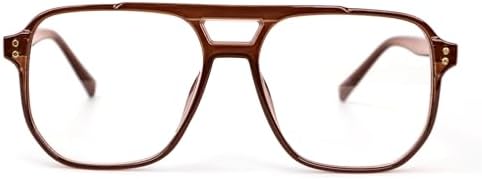 Blue Light Blocking Glasses Fake Nerd Clear Oversized Computer Lightweight Pilot Glasses Frame C8003