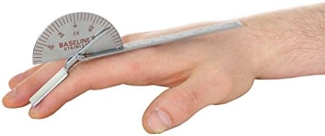 Baseline 12-1011 Finger Goniometer, Metal, Deluxe, 6"