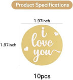BEISHIDA 10pcs I Love You Cupcake Topper Love You Cupcake Decoration Heart Acrylic Cupcake Discs Mirror Topper Valentine Mothers' Day Cupcake Decors Wedding Anniversary Engagement Mothers' Day