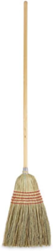 Flagged Bristle Parlor Broom Maid Broom with Wooden Handle