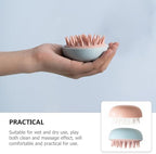 GLEAVI 2pcs Silicone Scalp Massager Shampoo Brush Set, Soft Flexible Head Brush for Itch Relief and Hair Scalp Cleaning, Pink and Blue, Suitable for Wet and Dry Hair Care