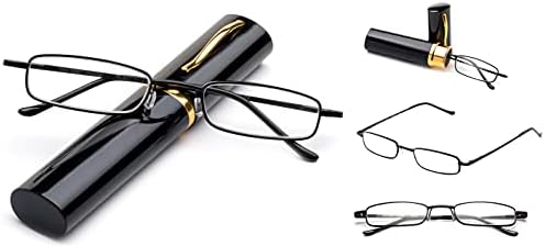 Newbee Fashion -"Pocket Readers Ultra Compact Spring Temple Reading Glasses w/Portable Pocket Clip With Aluminum Case
