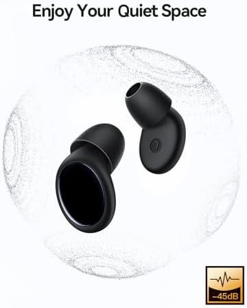 45dB Ear Plugs for Sleeping Noise Cancelling Ear Plugs for Noise Reduction & Snoring, Concerts, Earplugs for Sleep,Sider Sleepers Airplane, Silicone Earplugs Reusable Concert Ear Plug