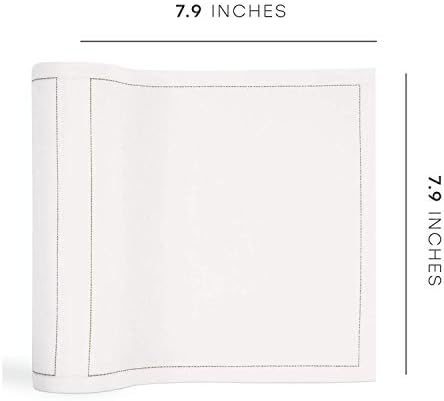 MY DRAP Cotton Luncheon Napkins, Washable and Reusable (25 Napkins, Pearl Grey)