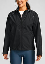 Bikewa Women's Cycling Rain Jackets Waterproof Windbreaker Lightweight Running Windproof Reflective Jacket Packable Hooded