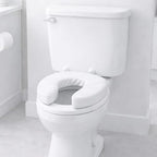 DMI Raised Toilet Seat Toilet, Toilet Seat Riser, Seat Cushion and Toilet Seat Cover to Add Extra Padding to the Toilet Seat while Relieving Pressure, 2 Inch Pad, White
