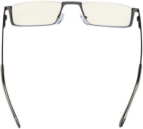 CessBlu Blue Light Filter Glasses Men Women Reading Computer Half-rim Reader Eyeglasses