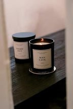 LEOBEN CO – Man Cave Scented Men's Candle – 9oz, Masculine Collection Design – 50 hr Burn Time – Poured in California Using Vegan Soy Wax and Essential Oils – Made in Small Batches
