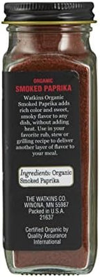 Watkins Gourmet Organic Spice Jar, Smoked Paprika, Non-GMO, Kosher, 2.4 oz. Bottle, 1-Pack