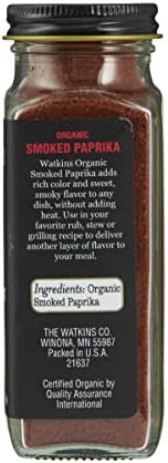 Watkins Gourmet Organic Spice Jar, Smoked Paprika, Non-GMO, Kosher, 2.4 oz. Bottle, 1-Pack