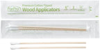 ForPro Premium Cotton-Tipped Wood Applicators, 200-Count Sterile Cotton Swabs with 6" Wood Handle for Medical, Personal Care, Travel, Individually Wrapped in Pairs