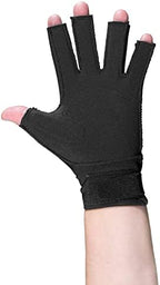 OTC Resting Splint Glove, 5 Finger Semi-Rigid Splints, Open Tips, Black, Left Hand, Medium