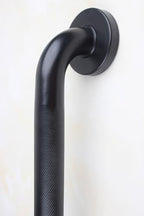 12-inch Knurled Bathtubs Shower Grab Bar, 1.25-Inch Diameter Elderly Bathroom Saftey Hand Rail, Great for Towel Bar, Door Handle, Anti-Slip Design, Matte Black Finish