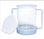 Rehabilitation Advantage Clear Spouted Cup with Two Handles, Weighted