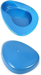 Bedpan for Women Men, Firm Thick Stable PP Bedridden Patient Hospital Home Elderly Bed Pan Emergency Device (Blue)