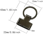 6 Pcs Key Fob Hardware Keychain Wristlet Clasp with Key Ring Strap End Fasteners for Keychain Strap DIY Crafts (Black)