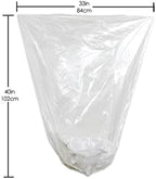 TYPLASTICS 33 Gallon Clear Trash Can Liners - 33" x 40" - High Density Garbage Bags - Case of 500 - Multipurpose for Office, Outdoor, Recycling, Industrial and Commercial