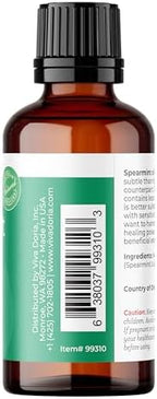 Viva Doria Spearmint Essential Oil, 100% Pure, Natural Spearmint Essential Oil, Undiluted, for Aromatherapy | Food Grade, 30 mL (1 Fluid Ounce)