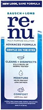 Renu Fresh Multi-Purpose Contact Lens Solution, Travel Size 2 Fl Oz (Pack of 4)…
