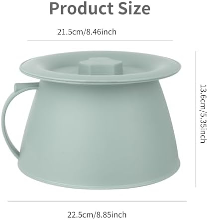 Chamber Pot Bedpan Urinal Bottle Urine Pots Potty Pee Bucket Bedside Urinal with Lids to Prevent Odors, Suitable for Kids, Women and Men (Green)