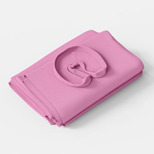 CLORIS Universal 3-Piece Professional Massage Table Sheet Set Premium Soft Light Stain Microfiber Includes Massage Table Cover, Fitted Sheet and Face Rest Cover - Pink