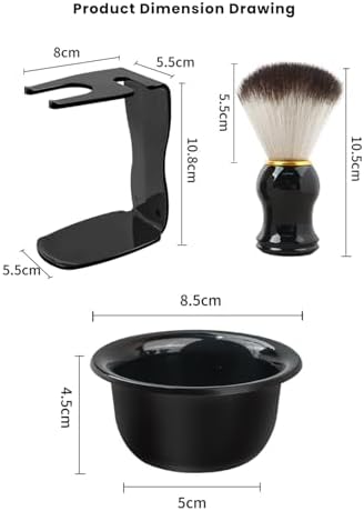 Men's Shaving Kit, Facial Cleaning Bowl, Beard Brush, Razor Stand, Beard Care