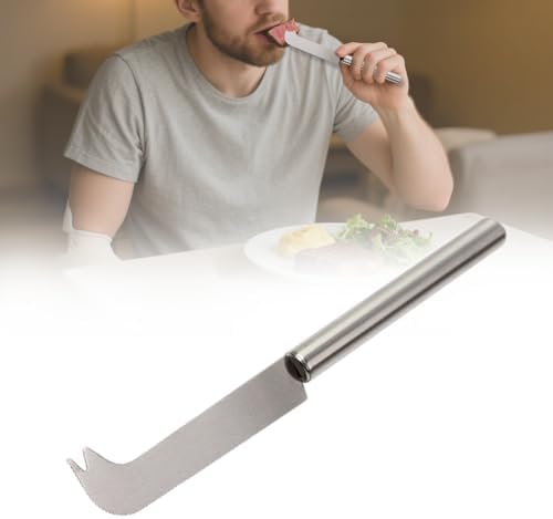 One-Handed Tableware Knife for Hemiplegia Amputees Patient Independent Dining, Angled Nelson Knife, Adaptive Eating Aid Utensils for Elderly Arthritis Disabled Handicapped, 1 Pcs