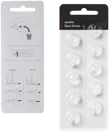 Hearing Aid Domes for Oticon Replacements, Oticon Minifit Open Vent Bass Domes (10 mm/2 Packs）, Universal Domes for Oticon Hearing Aid Supplies.