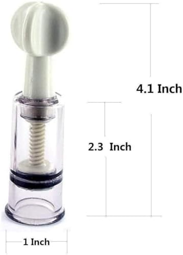 Body Vacuum Suction Cup Breastfeeding Mother and Women for Nipple Flat Shy and Inverted Nipplesuckers Cups (4.1X1.1 Inch, 3, Count)