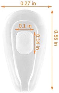 Push-in Eyeglass Nose Pads,BEHLINE Soft Silicone Air Cushion Glasses Replacement Nosepad,14mm Air Chamber/Air Bag/Nose Piece,Anti-slip Nose Bridge Pads for Eye Glasses Sunglasses(Clear,5 Pairs)