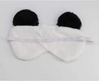 Shinywear Cute Rabbit Sleeping Eye Mask Plush Blindfold Travel Sleep Masks Super Soft Funny Eye Cover for Kids Girls and Adult (Black White Panda)