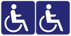 Waterproof UV Protection Vinyl Sticker – Laminated Laminated Signage Adhesive Sticker – Water and UV Resistant – Disabled Wheelchair Panel – 10 x 10 cm (Pack of 2)