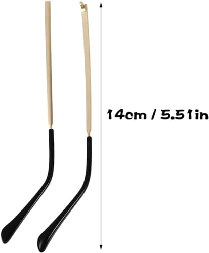 Eyeglass Arm Replacement, 1 Pair Metal Glasses Replacement Temple, Universal Eyeglass Legs Replacement (Gold)