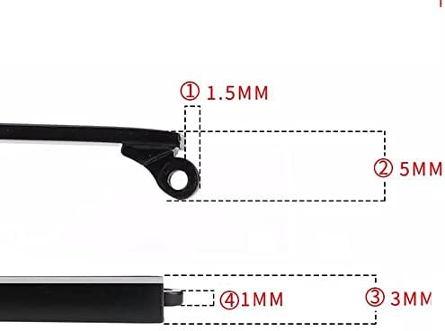 QYAJS 1 Pair Metal Glasses Replacement Temple Eyewear Frame Eyeglass Arms Legs and 3-in-1 Screwdriver (Black)