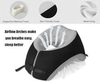 Fcare Breathe Easy Face Down Pillow, Desk Napping Pillow, Travel Head Neck Pillow, Best for Prone Face-Down Resting, or Contoured Post-Eye Surgery Support, for Sleeping,Airplanes, Car, Office,