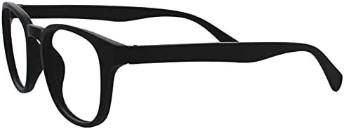 OPULIZE POP Reading Glasses for Women Men,Scratch Resistant Round Matt Frame with Spring Hinges, Matt Black, Black, Blue, Pink, Green, Grey +2.00 (Pack of 5)