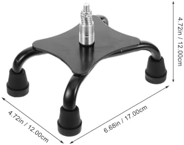 Quad Cane Tips Replacement, Universal Rubber Walking Stick Foot Base for Stability, Self-Standing 4-Leg Crutch End Pad, Non-Slip Replacement Feet for Most Standard Canes Hiking Poles Crutche