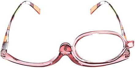 Calabria Flip Up Magnifying Makeup Reading Glasses Eye Make Up Women Cosmetic Rotating Single Lens Readers w/Soft Case