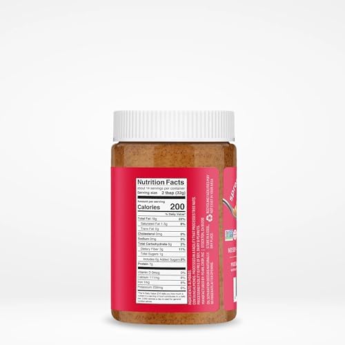 Octonuts Dry Roasted Pure Almond Nut Butter 16oz - Pure Creamy Nut Butter - Gluten Free, Vegan, Kosher, Paleo, Non-GMO Nut Butters Single Ingredient