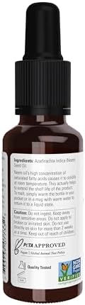 NOW Foods Solutions, Neem Oil, 100% Pure, Made From Azadirachta Indica (Neem) Seed Oil, Natural Relief from Irritation and Other Skin Issues, 1-Ounce, Ingredients: 100% pure neem oil