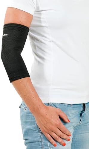 Back on Track 2-Way Stretch Black Elbow Brace - Enhanced Recovery & Support for Tennis, Golf, Training, Work and Daily Activities