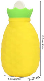Pineapple Shaped Silicone Hot Water Bottle, wear Heat Preservation Bag for Muscle Soreness, Menstrual Cramps, Leakproof Microwave Warm Bag with Soft Touch for Winter Warmth