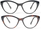 Cat Eye Reading Glasses for Women 2 Pairs Readers Spring Hinge With Cute Heart Frame