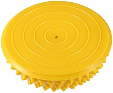 ANGGREK Half Round PVC Massage Ball Balance & Dome Yoga Balls Fitness Exercise Gym Massager Body Rolling Pods Spiky 5 Colors (Yellow)