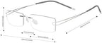 Agstum Pure Titanium Rimless Flexible Frame Optical Hingeless Eyeglasses